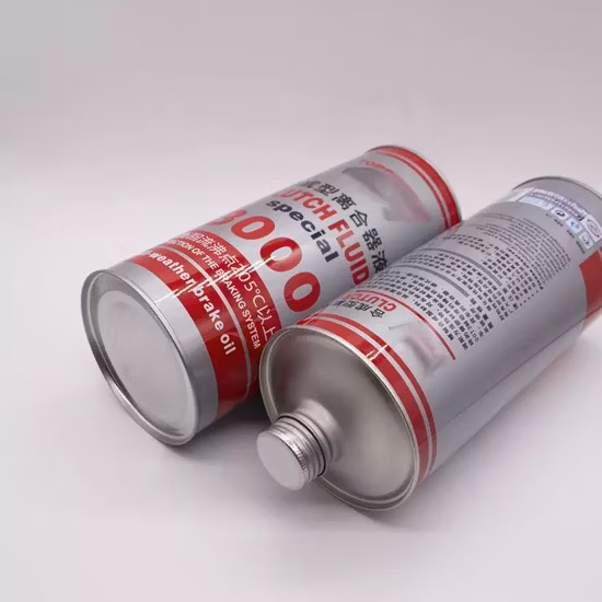 工場価格潤滑剤オイル缶現代の高品質金属モーターオイル缶包装ラウンドエンジンオイル缶ブレーキ液缶