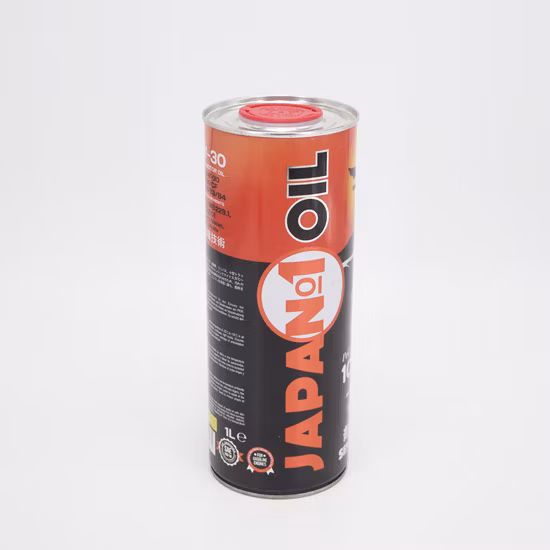 Cmyk 1 Liter Motor Oil Lubricant Can Custom Empty Round Tin Can