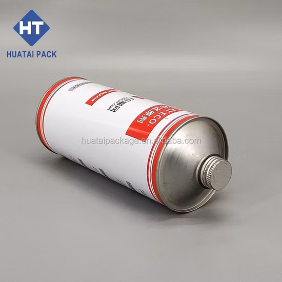1L 丸型エンジンオイル缶、コーンキャップ付きモーターオイル缶、1 リットル、プリントブレーキオイル缶メーカー