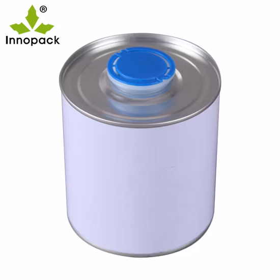 カスタマイズ可能なレバー蓋金属ラウンドペイントブリキ缶パッキング接着剤とコーティング用